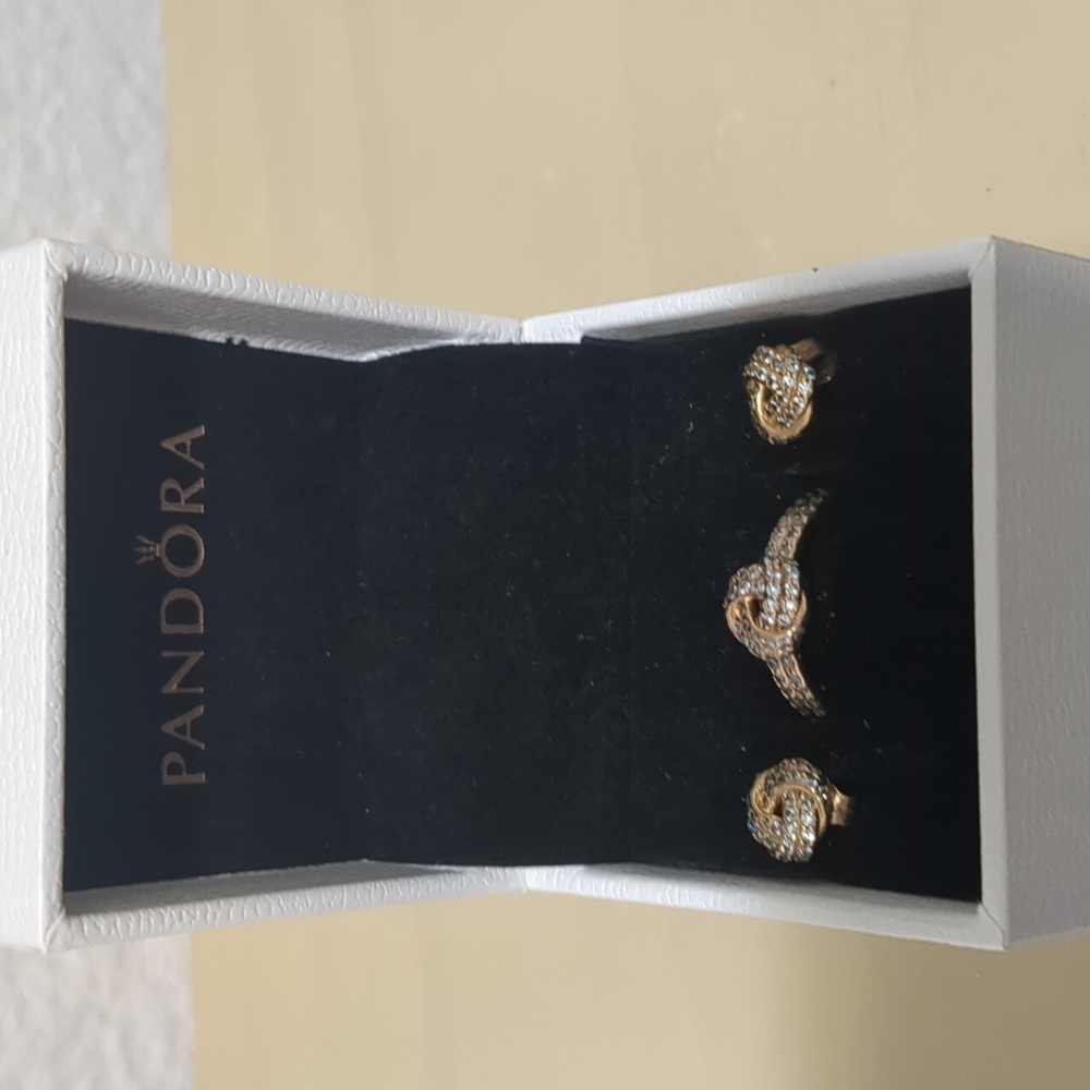 PANDORA RING AND EARRING SET